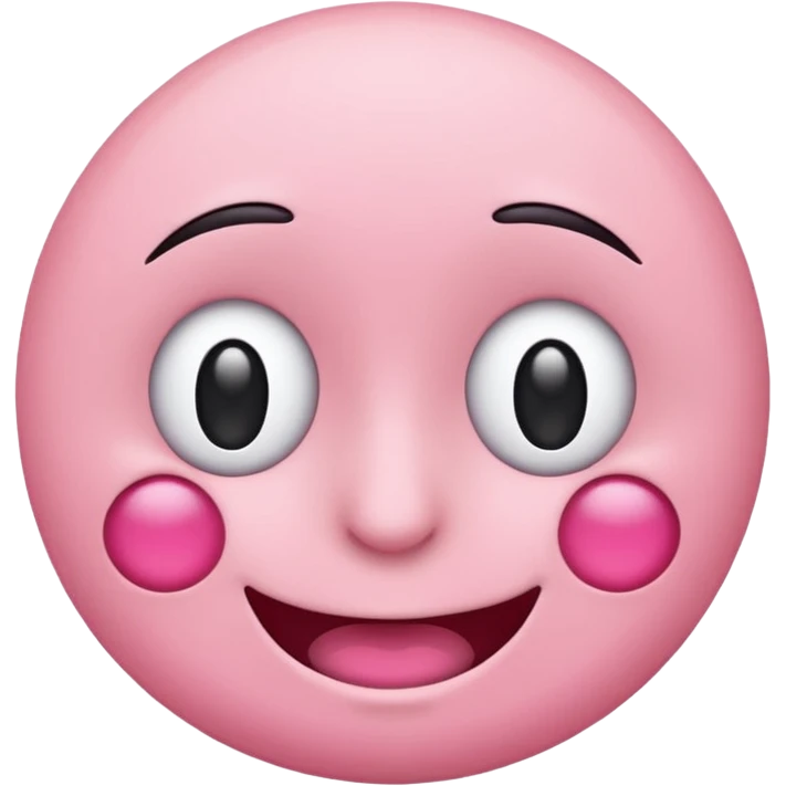 một emoji cảm xúc hạnh phúc, chỉ gồm 2 con mắt,  mắt trắng, má hồng emoji