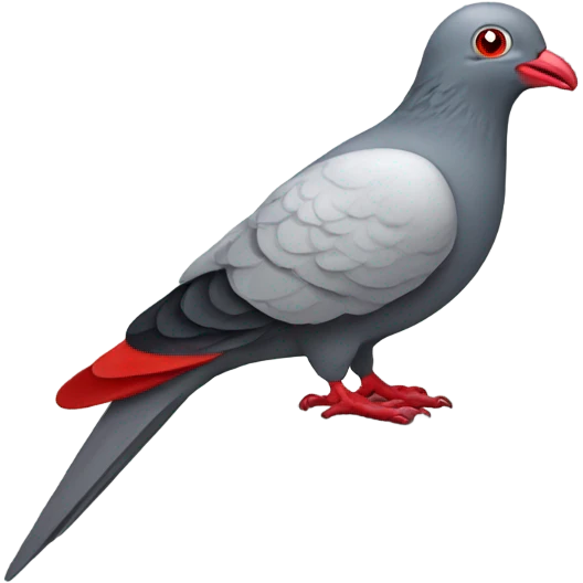 pigeon with devil horns emoji