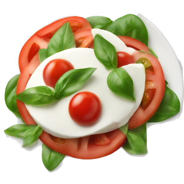 Caprese salad on plate emoji