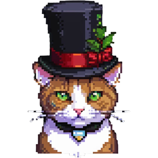 cat with a tophat emoji