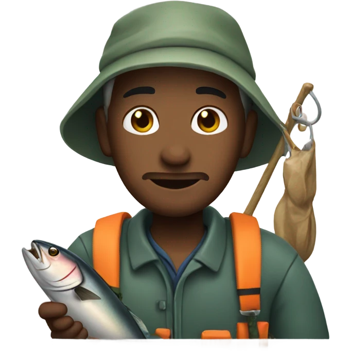 Fisherman with a tuna emoji