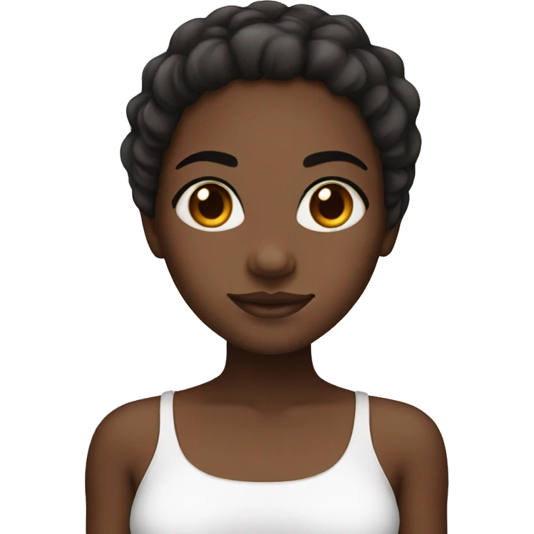 Black girl brown eyes emoji