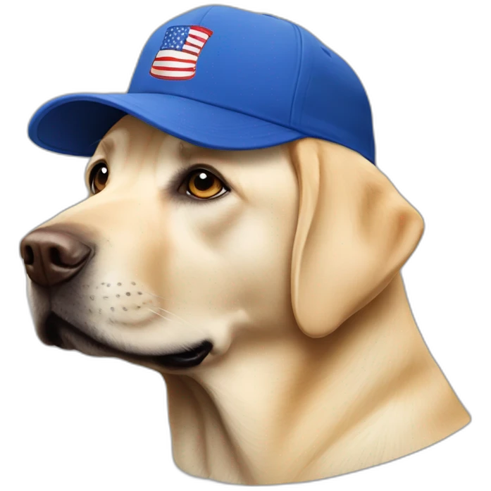 Labrador with maga hat emoji