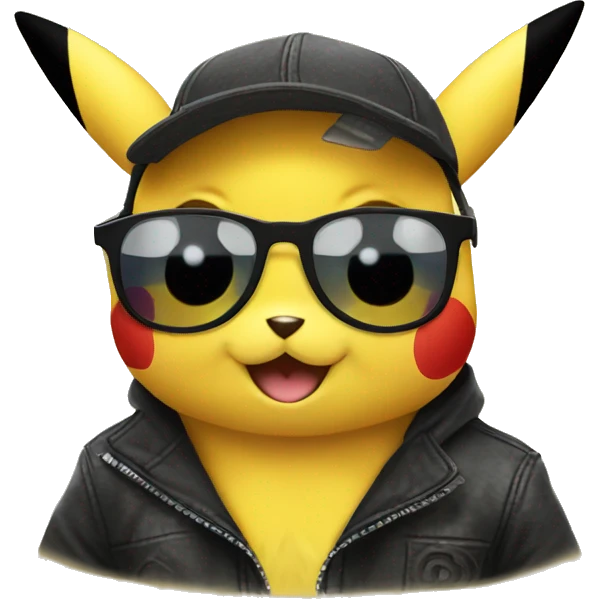 Pikachu with sunglasses  emoji