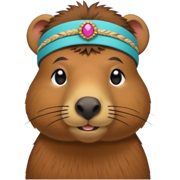 Capybara with Maya headban emoji