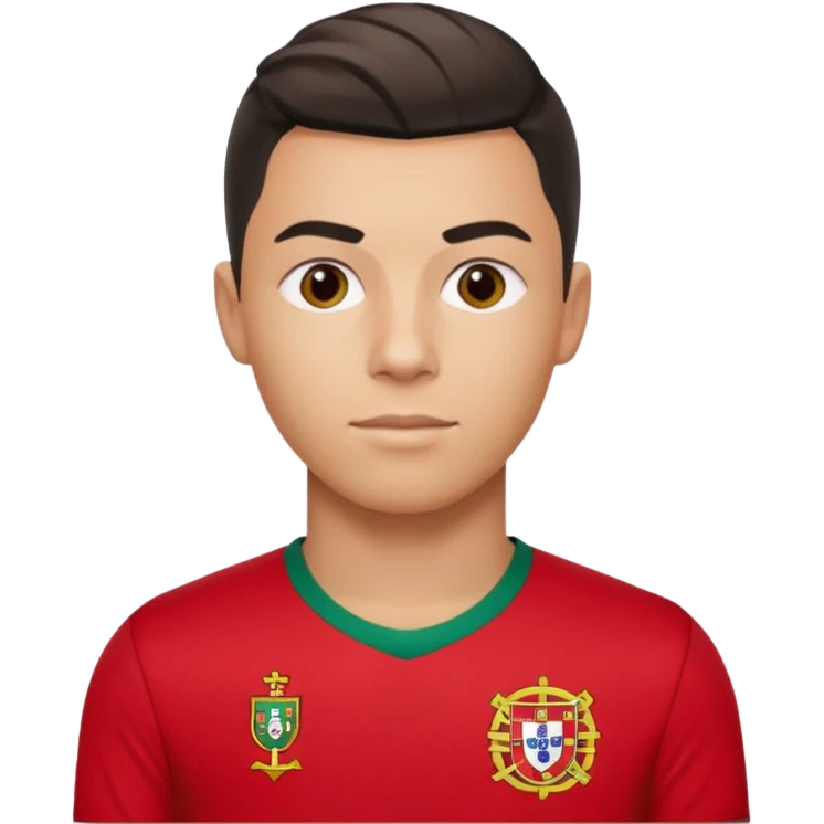 red Portugal Ronaldo shirt emoji