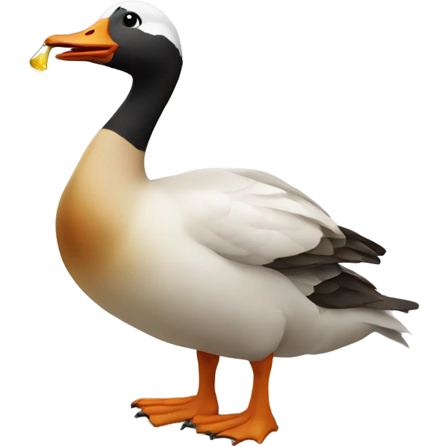 Goose drinking beer emoji