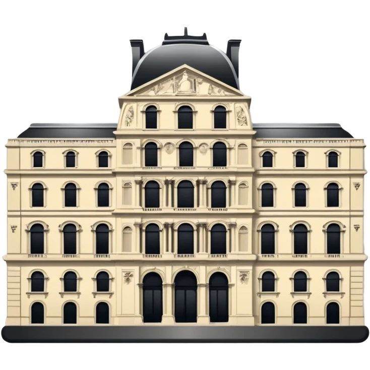 now u want a sticker black an white with louvre museum  emoji