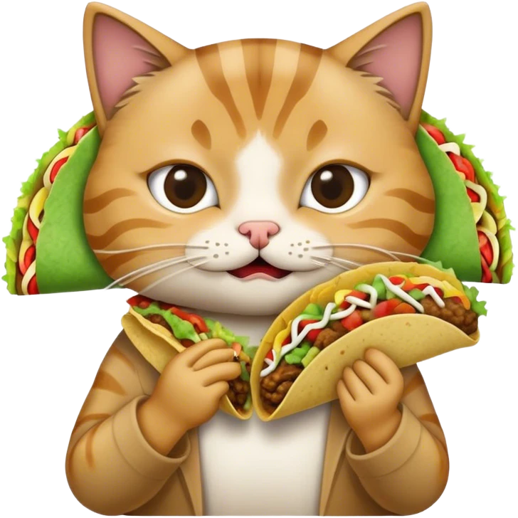 Cat eating tacos  emoji