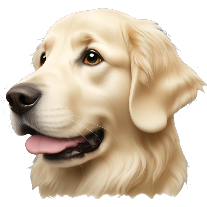 English cream golden retriever  emoji