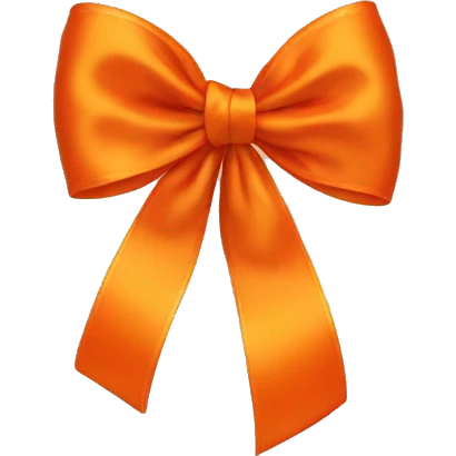 Orange satin bow emoji