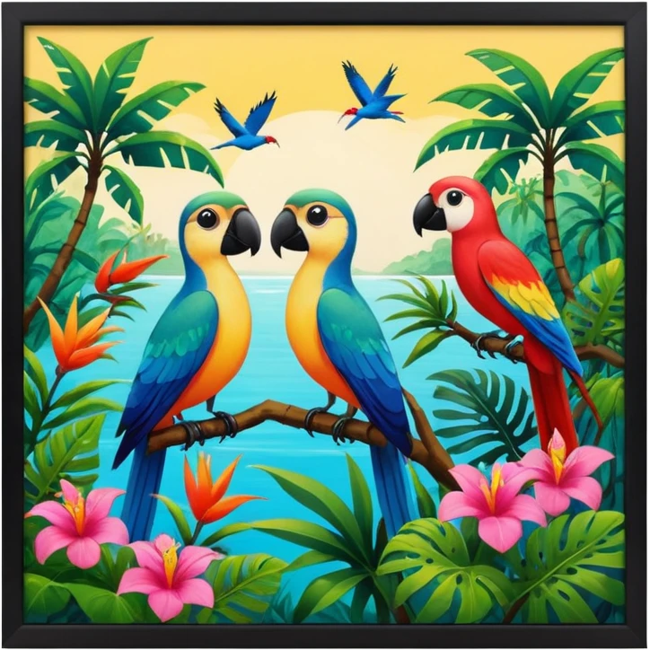 thumbnail picture mac os, painting on wall, tropics emoji