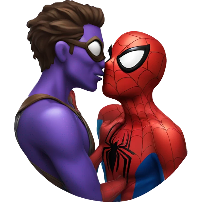 SpiderMan kissing widowmaker emoji