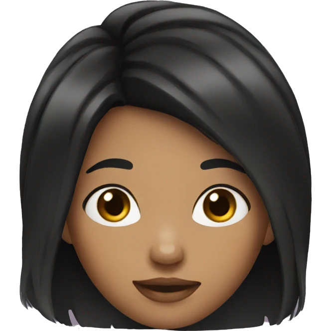Black hair girl emoji