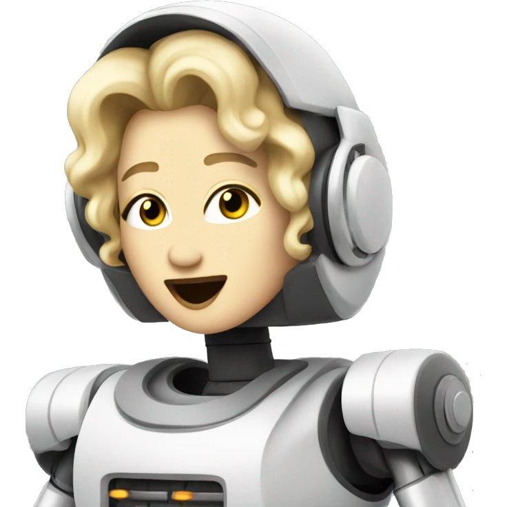Madona singing robotic emoji