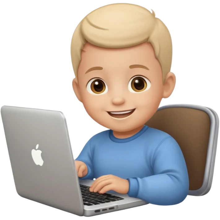 A baby DEVELOPER WITH A laptop emoji