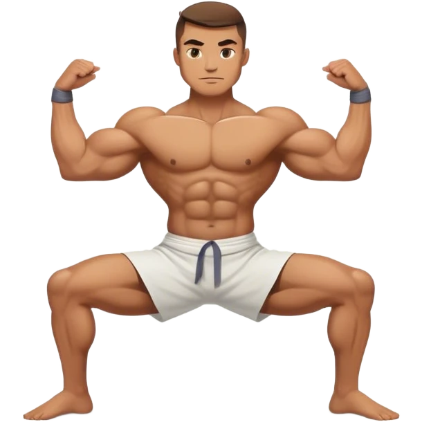 buff man warrior-yoga emoji