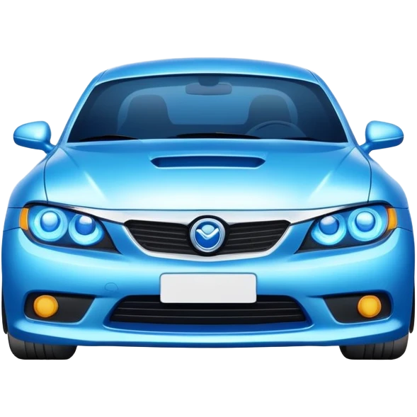 Car with blue eyes emoji