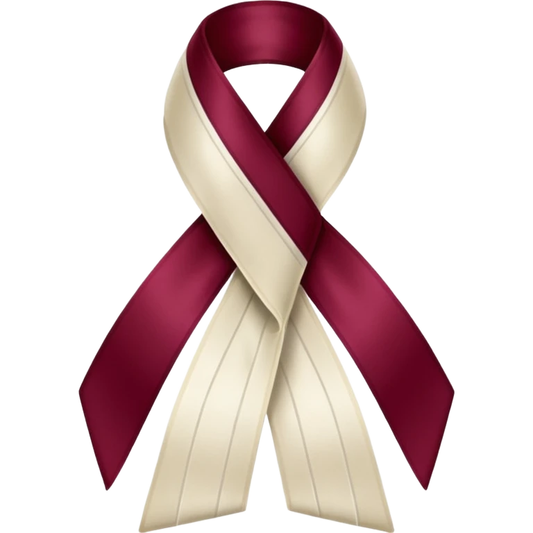 Burgundy and ivory sinus cancer ribbon emoji