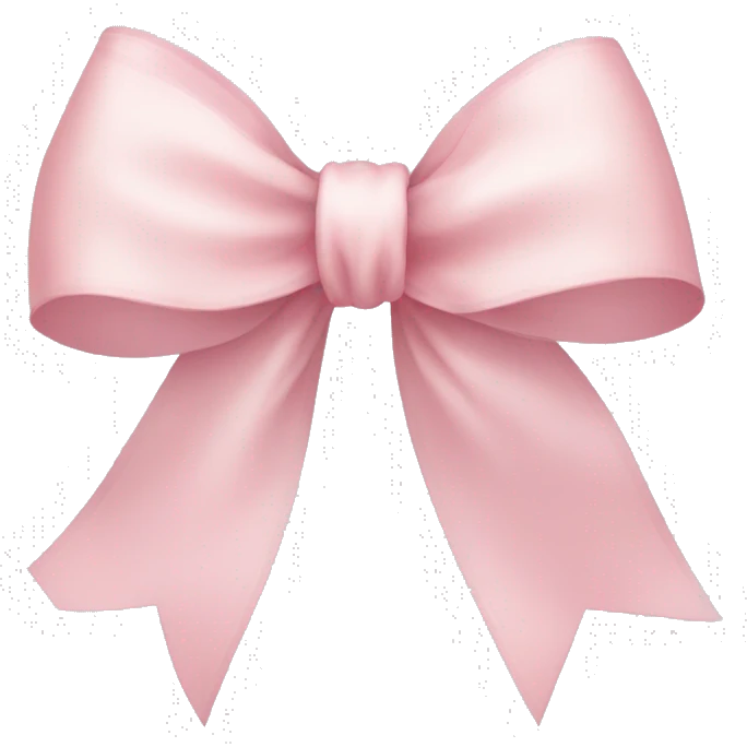 light pink ribbon bow emoji