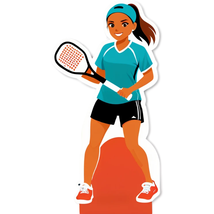 Girl playing pickleball  emoji