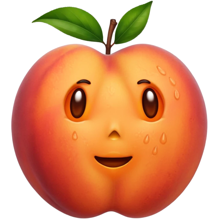 Peach with handprints emoji