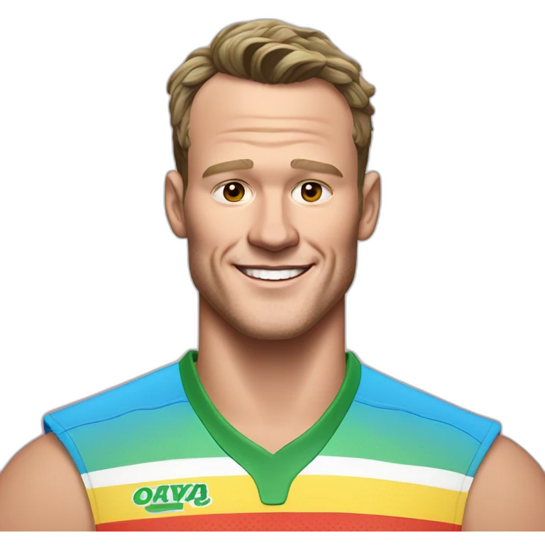 Jonathan Toews as rainbow beach bum emoji