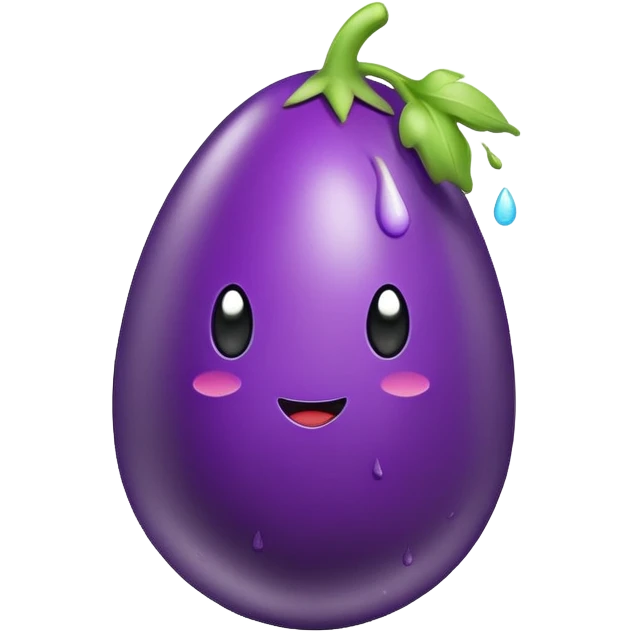 Easter egg with squirting eggplant emoji