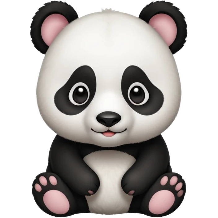 Cute panda cub saying hello  emoji