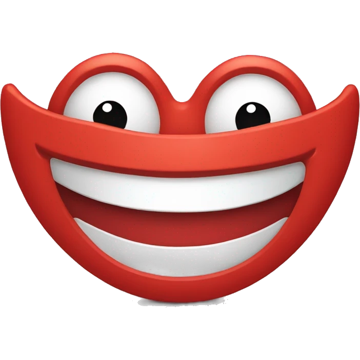 red smiling face emoji