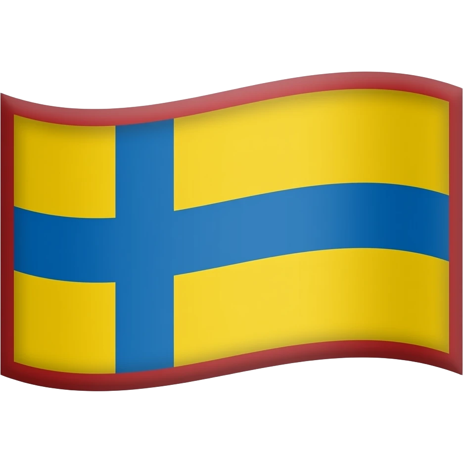 ingrian flag (yellow bg, blue cross red outside cross) emoji