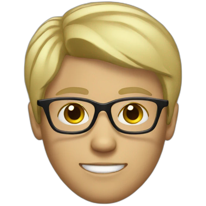 person with short blond hair and glasses emoji