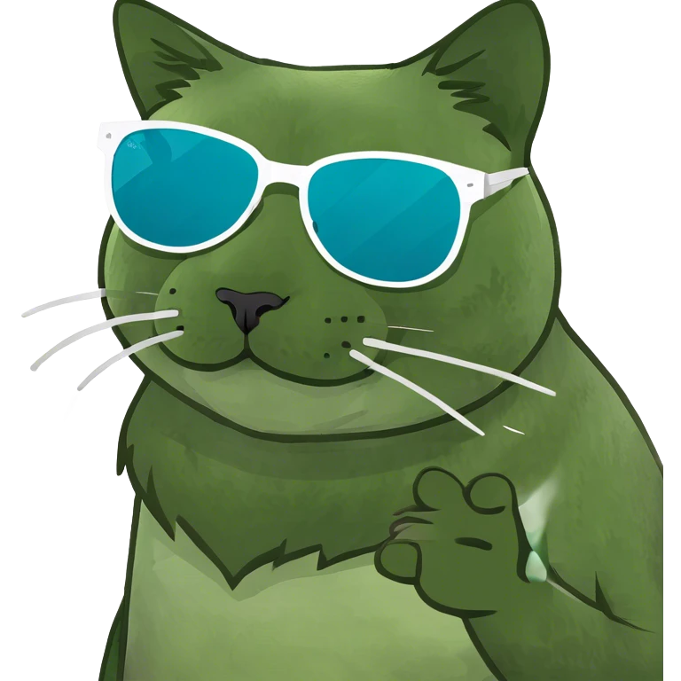 Cat with sunglasses emoji