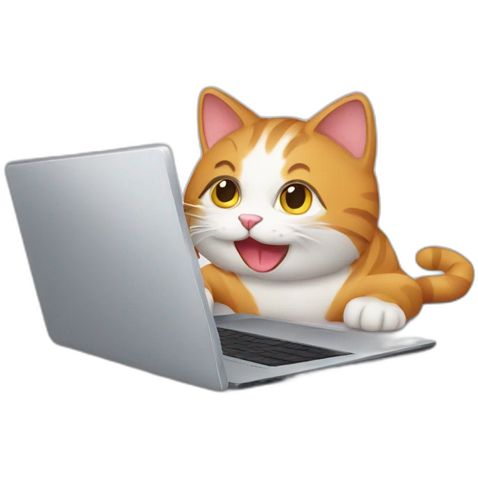 Cat with laptop  emoji