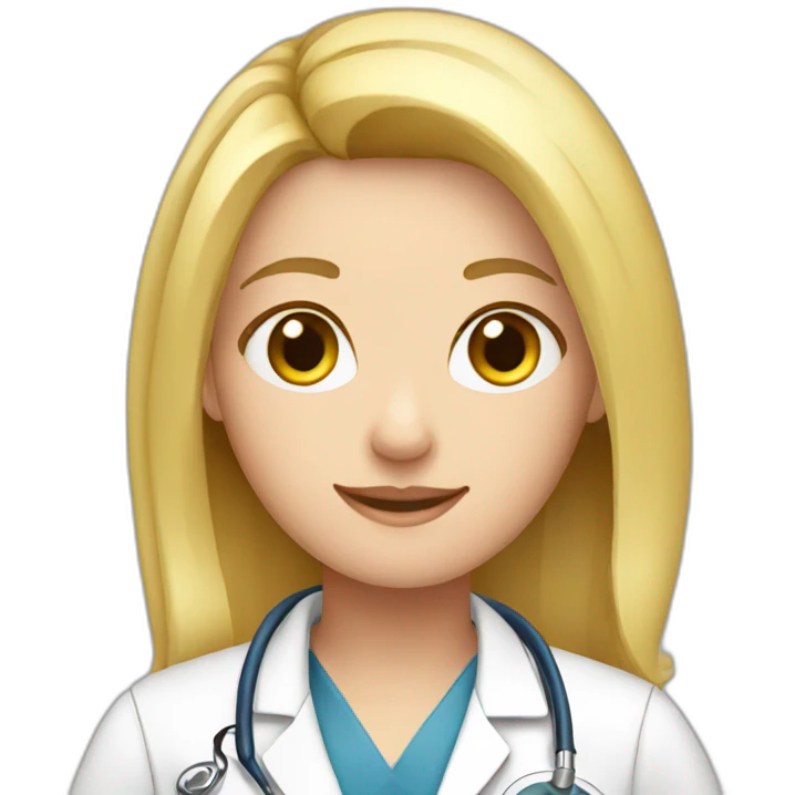 Veterinarian blonde emoji
