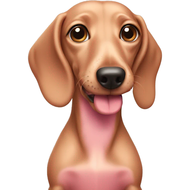 Light pink dashund  emoji