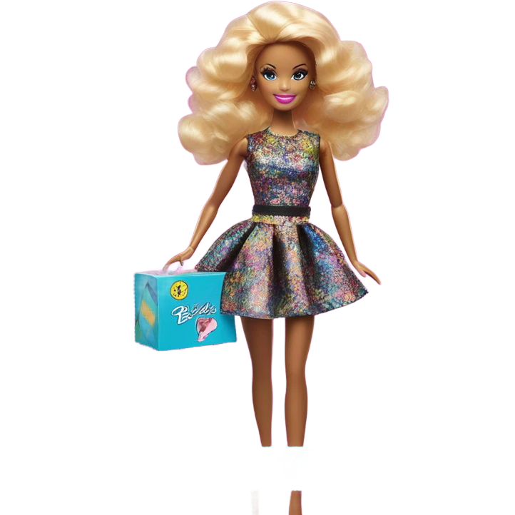 Barbie doll in package emoji