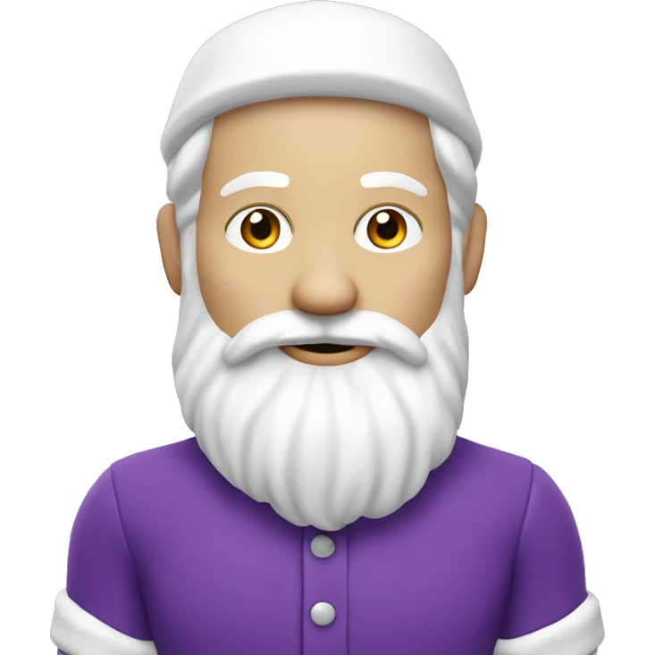 White skin- Mister Santa claus- purple emoji