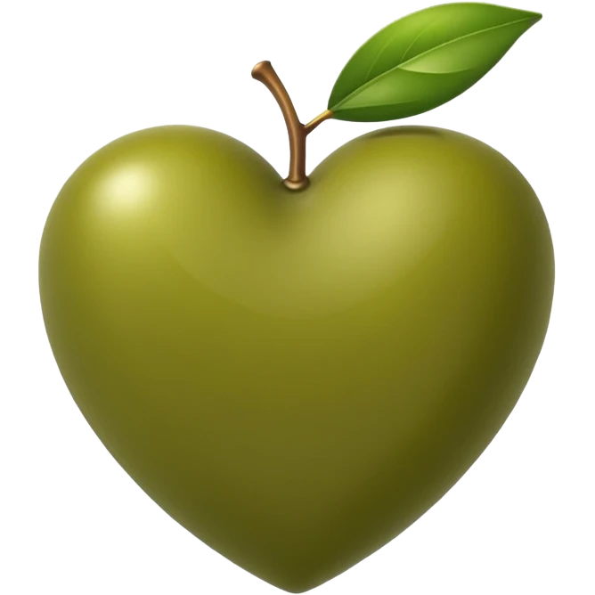 green olive heart emoji