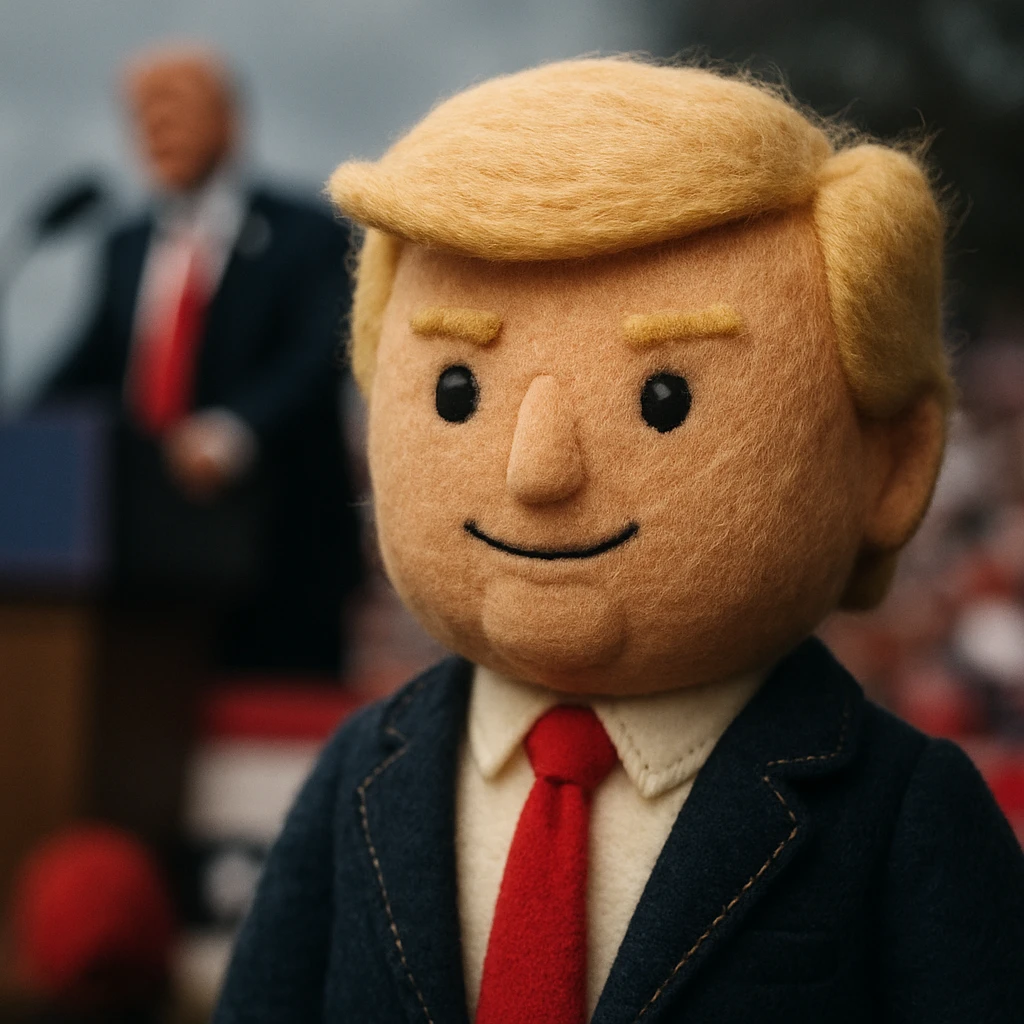 Donald Trump speaking at a rally emoji