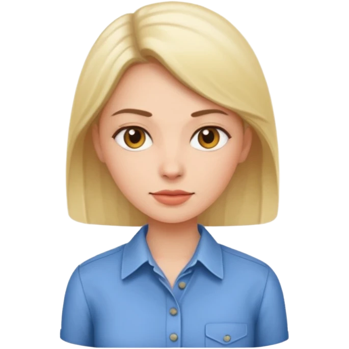 woman in a buttoned shirt emoji