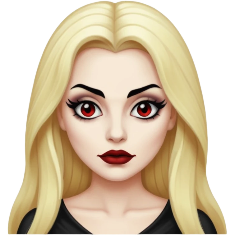 Vampira with long blonde hair emoji