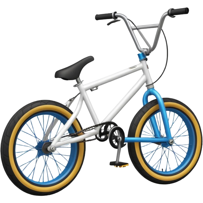 Professional BMX bicycle with small tires, high handlebar, strong frame, sports equipment, extreme sports bike emoji