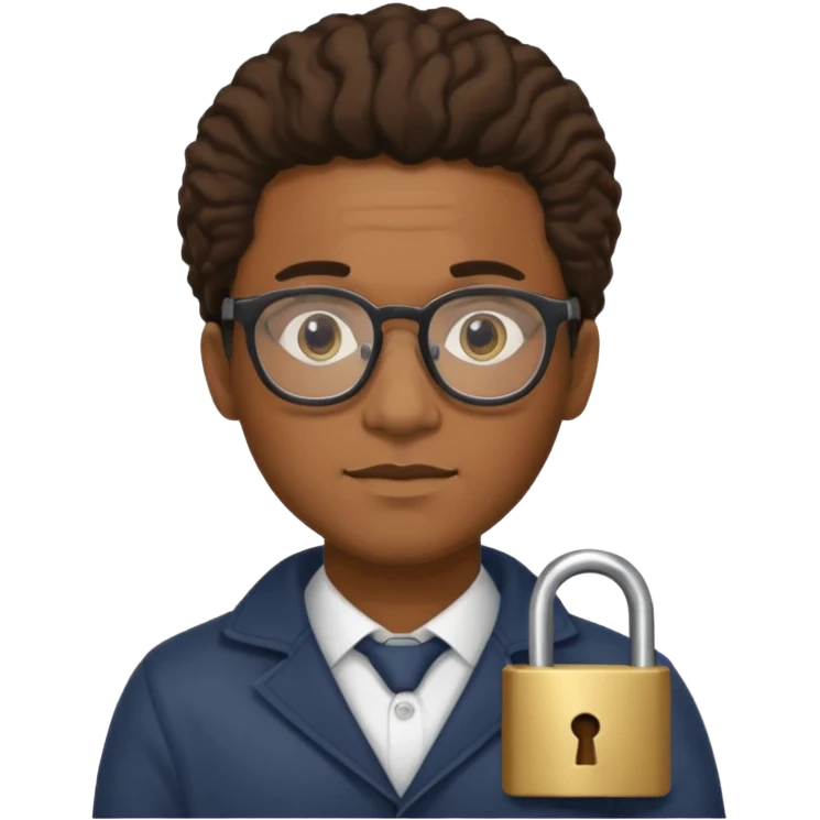 Un homme noir avec de lunettes et des locks emoji