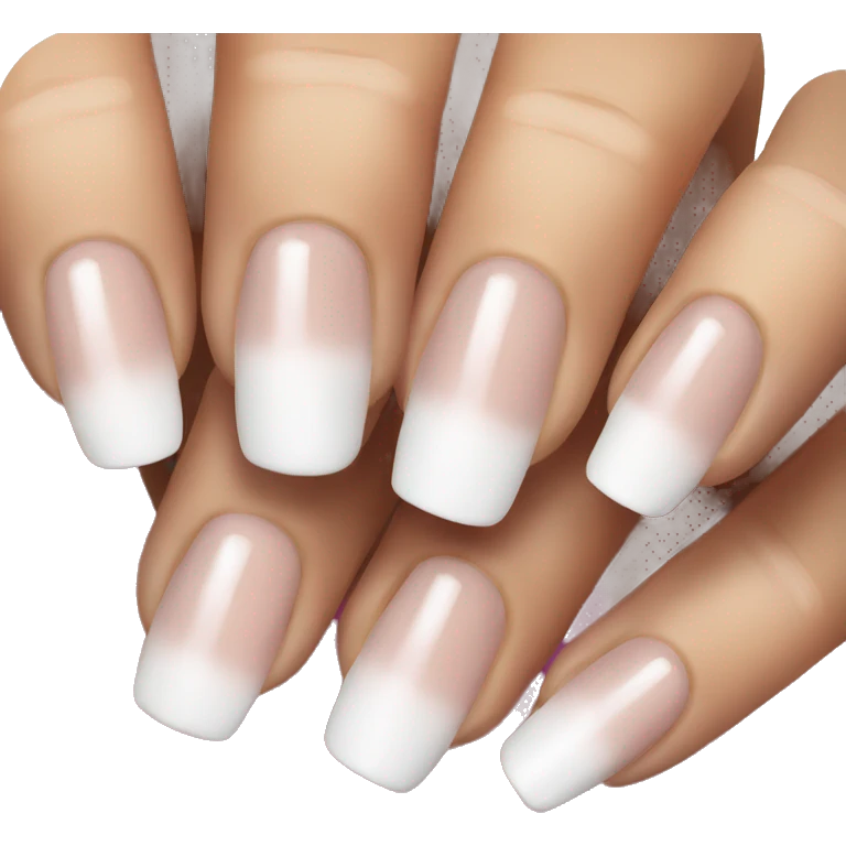 Nails french manicure emoji