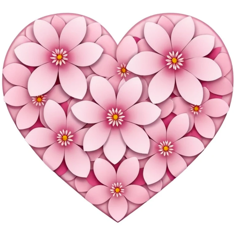 sakura heart with a geometric pattern emoji