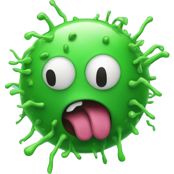 germs with no face emoji