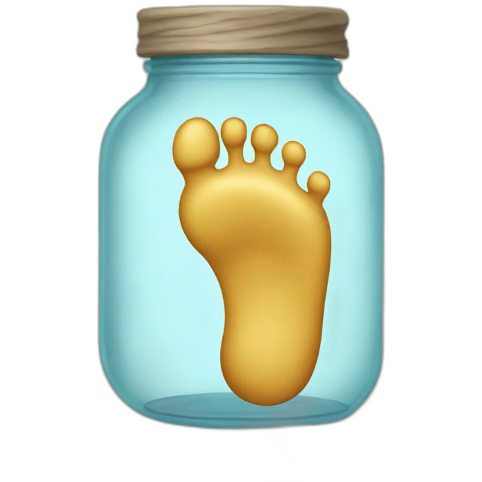 A foot in a jar emoji