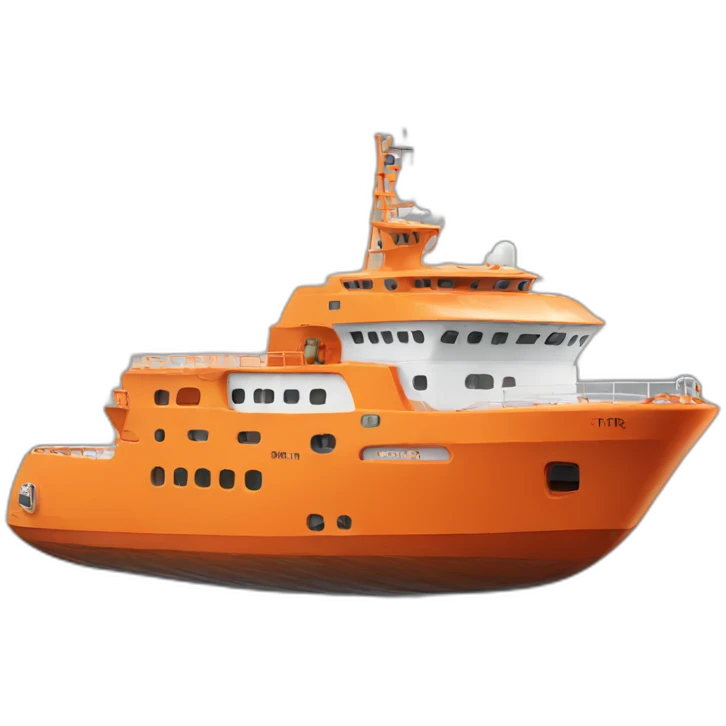 orange rescue ship emoji