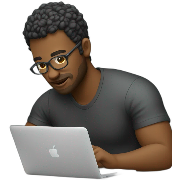 developer typing on macbook emoji